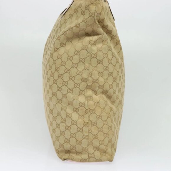 GUCCI GG Canvas Tote Bag Beige Gold 131233 Auth 121682 - Picture 5 of 15